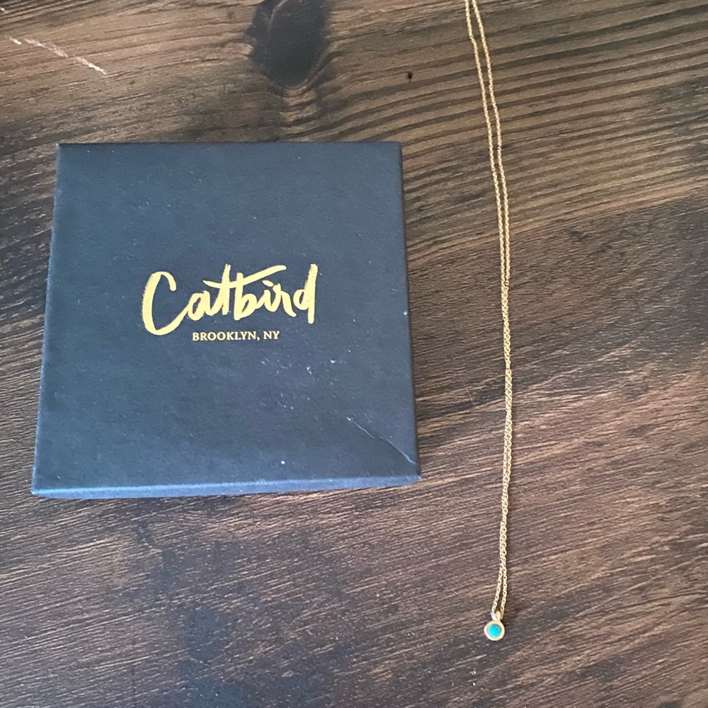 Catbird tiny turquoise necklace